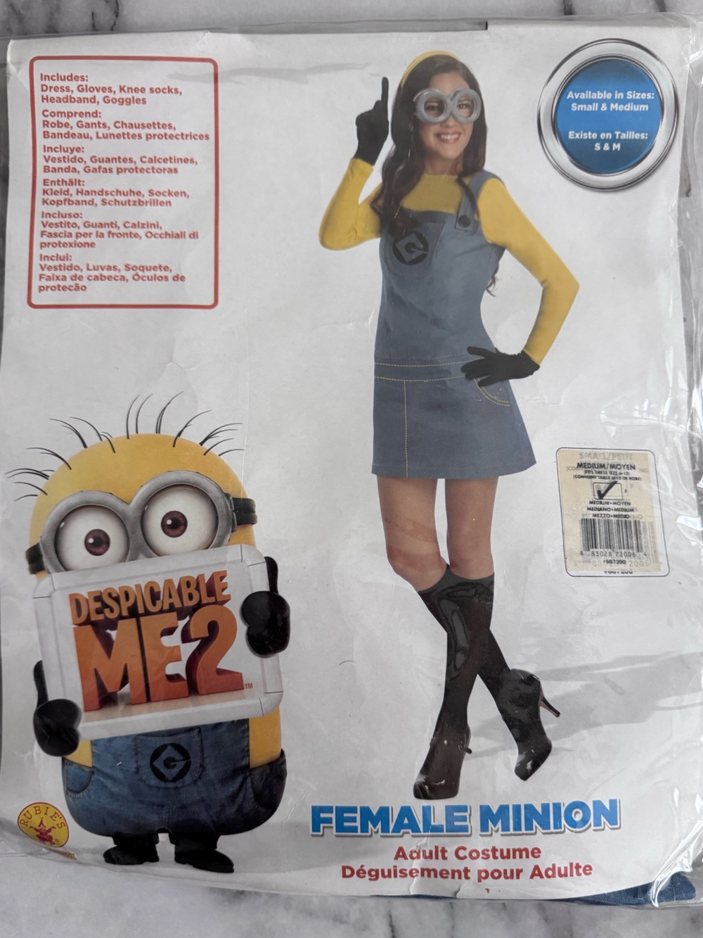 Female Minion Costume - Yellow & Blue Dress Set